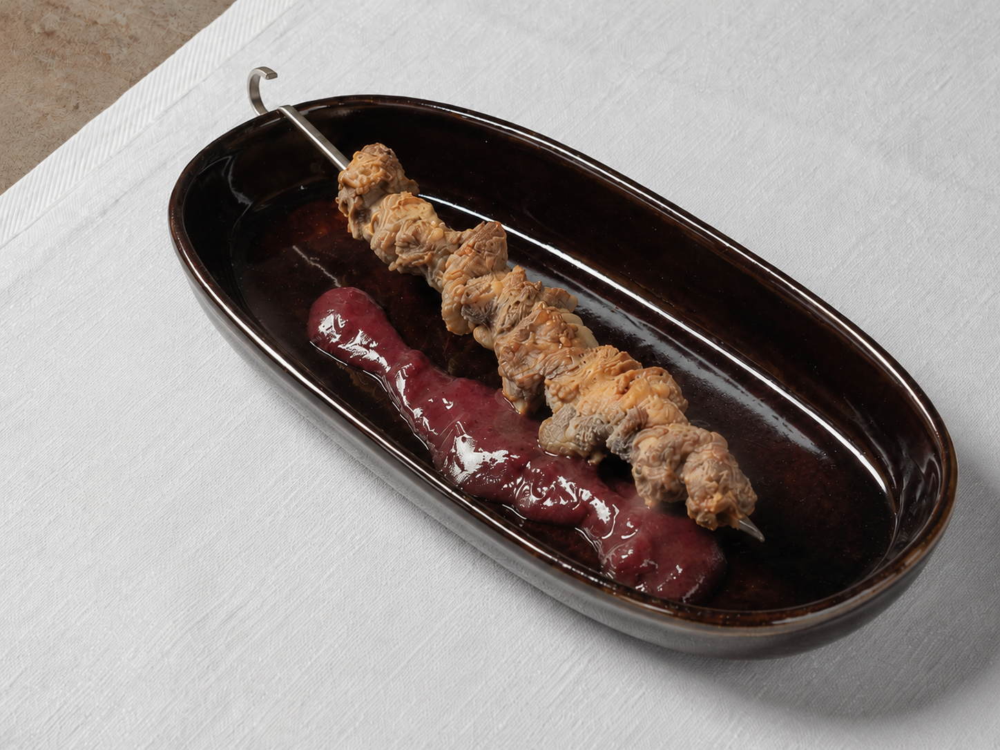 brocheta de lagrima iberica